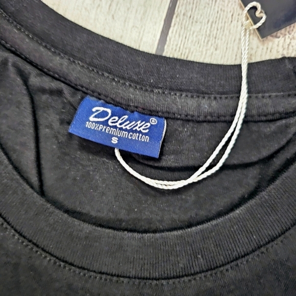 6 Pack Small Black Deluxe Cotton T-Shirt - Picture 2 of 10